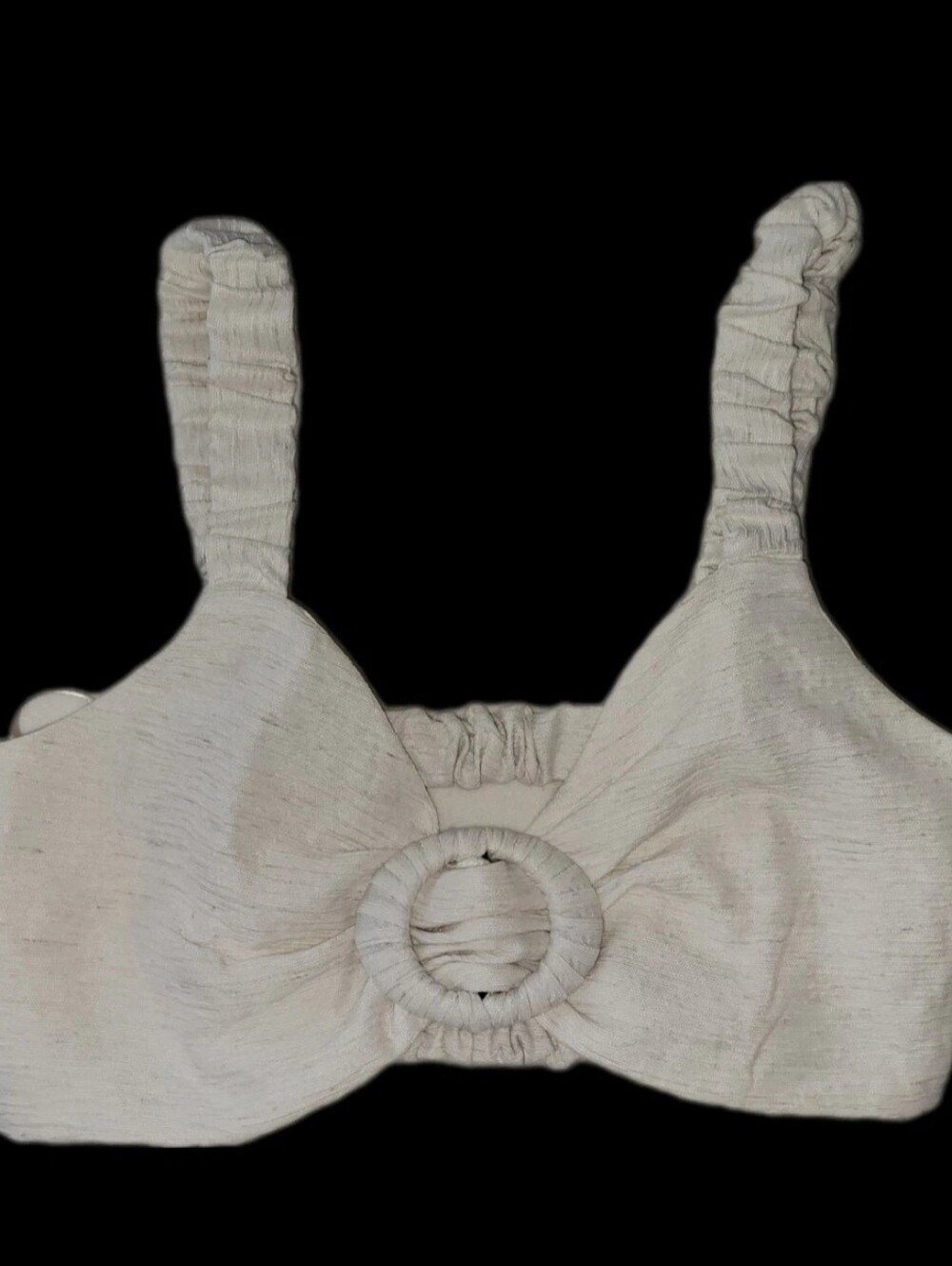 Sexy Ivory White Center of Attention Cropped Bustier Medium Club Beach Casual